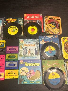 Vintage Children’s Books , CASSETTE Audio Tapes & Records Lot